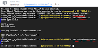 Change directory to myapp using cd myapp Build your first container image  See all the images created using Get the container id with below command To see all running containers use docker ps Test the application using curl command Check whats there in containers using Enable google container registry api 🡪 enable  Now we can tag the image and push in container registry gcr.io algaestudy klassroom.algaeservice  algaeservices