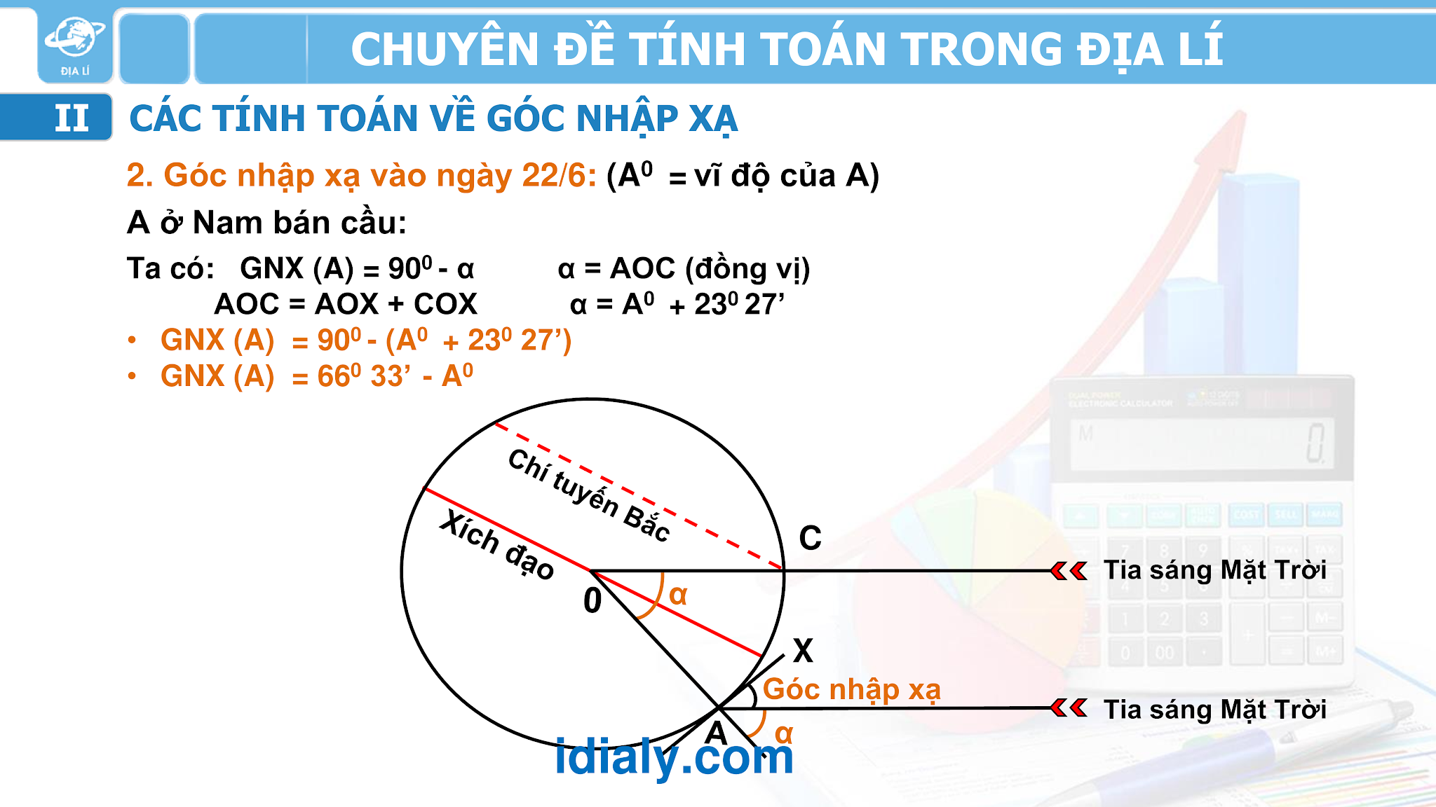 Công thức tính toán trong địa lý