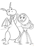 Stuffy Philbert and Aurora coloring page