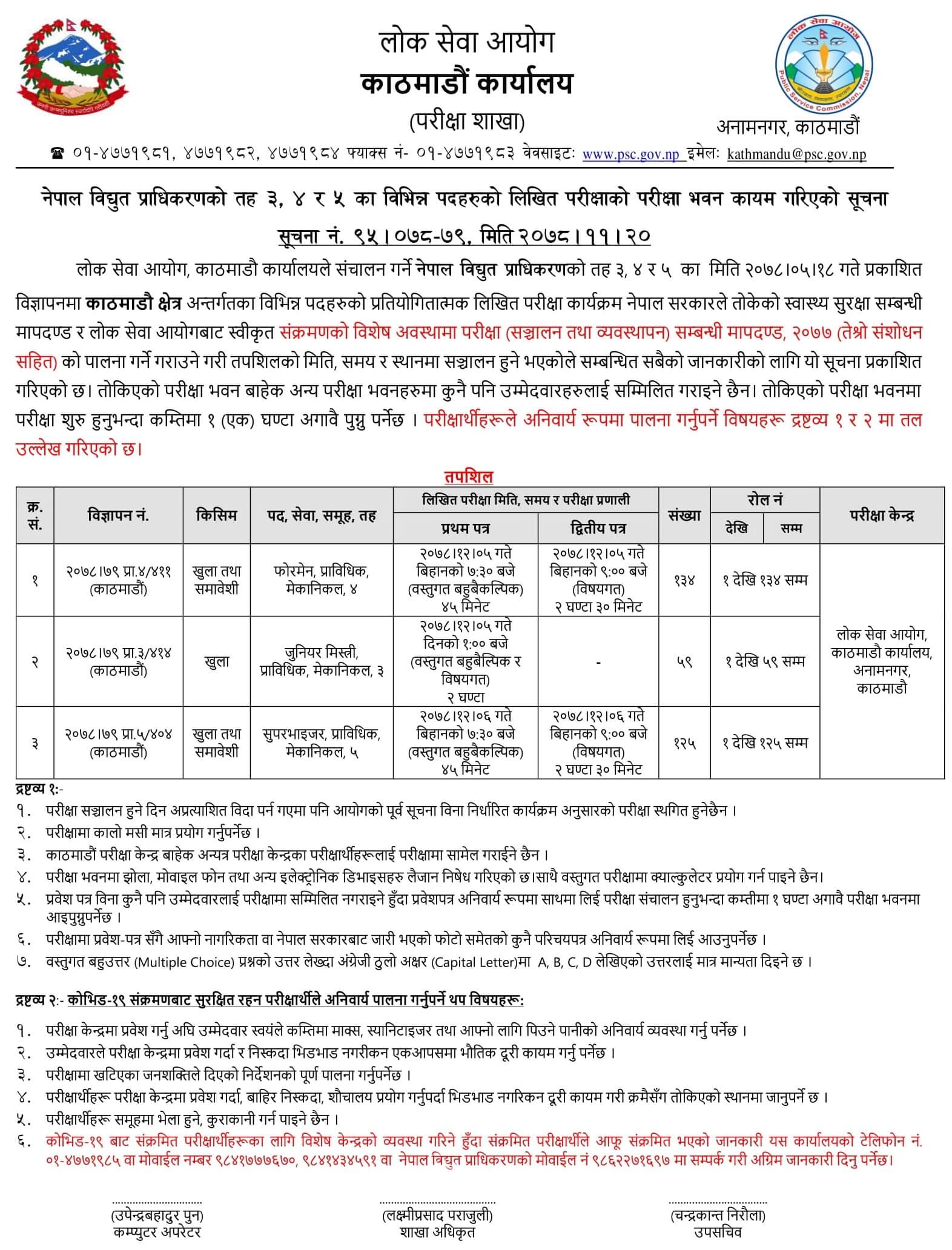 Nepal Electricity Authority Kathmandu Exam Center