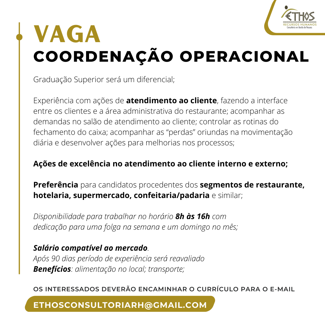 COORDENAÇÃO OPERACIONAL - FORTALEZA/CE