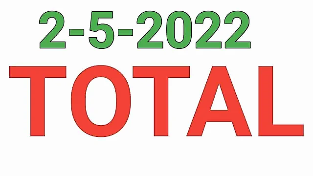 Thailand lottery 3UP VIP Total 2-05-2022- 3D VIP Total Formula 2-05-2022