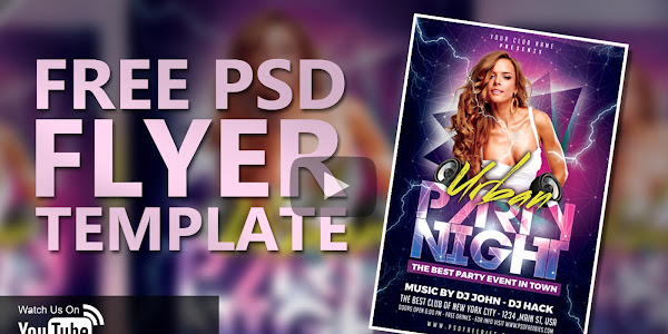Party Flyer Design PSD Template
