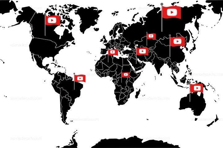 يوتيوب في جميع أنحاء العالم