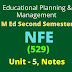 M Ed. (EPM) - 529 - NFE, Unit - 5, Notes