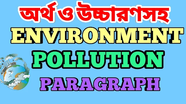 environment pollution paragraph with bangla meaning