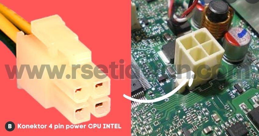 Konektor ATX 12 Volt 4 pin CPU Intel