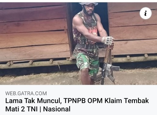 Lama Tak Muncul, TPNPB OPM Klaim Tembak Mati 2 TNI