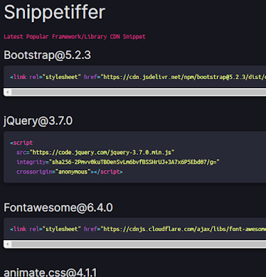 Cara Menemukan Snippet CDN Framework Library Populer dengan Cepat