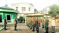 Kegiatan Rutin Apel Pagi, Koramil 418-08/Sako Jadi Sarana Pembinaan Personel