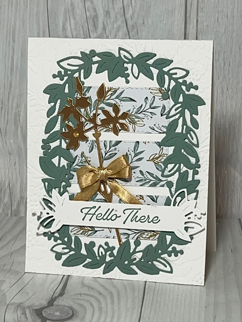 Floral handmade greeting card using Stampin' Up! Eden's Garden Bundle and Gold Foil Sheets