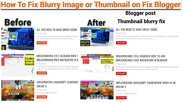 How to Fix Blurry Images or Thumbnails