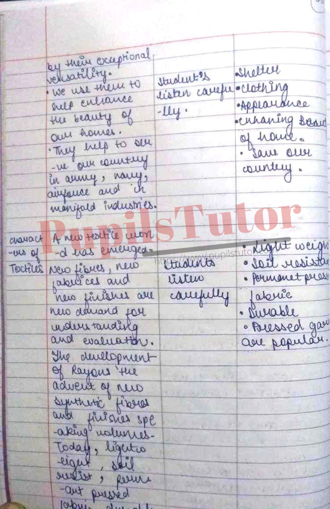 Lesson Plan On Textile Industry For Class 11th.  – [Page And Pic Number 5] – https://www.pupilstutor.com/