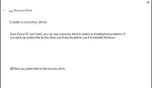 Creating a Microsoft recovery USB drive