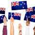 Waving New Zealand Flag in Hands Transparent Image