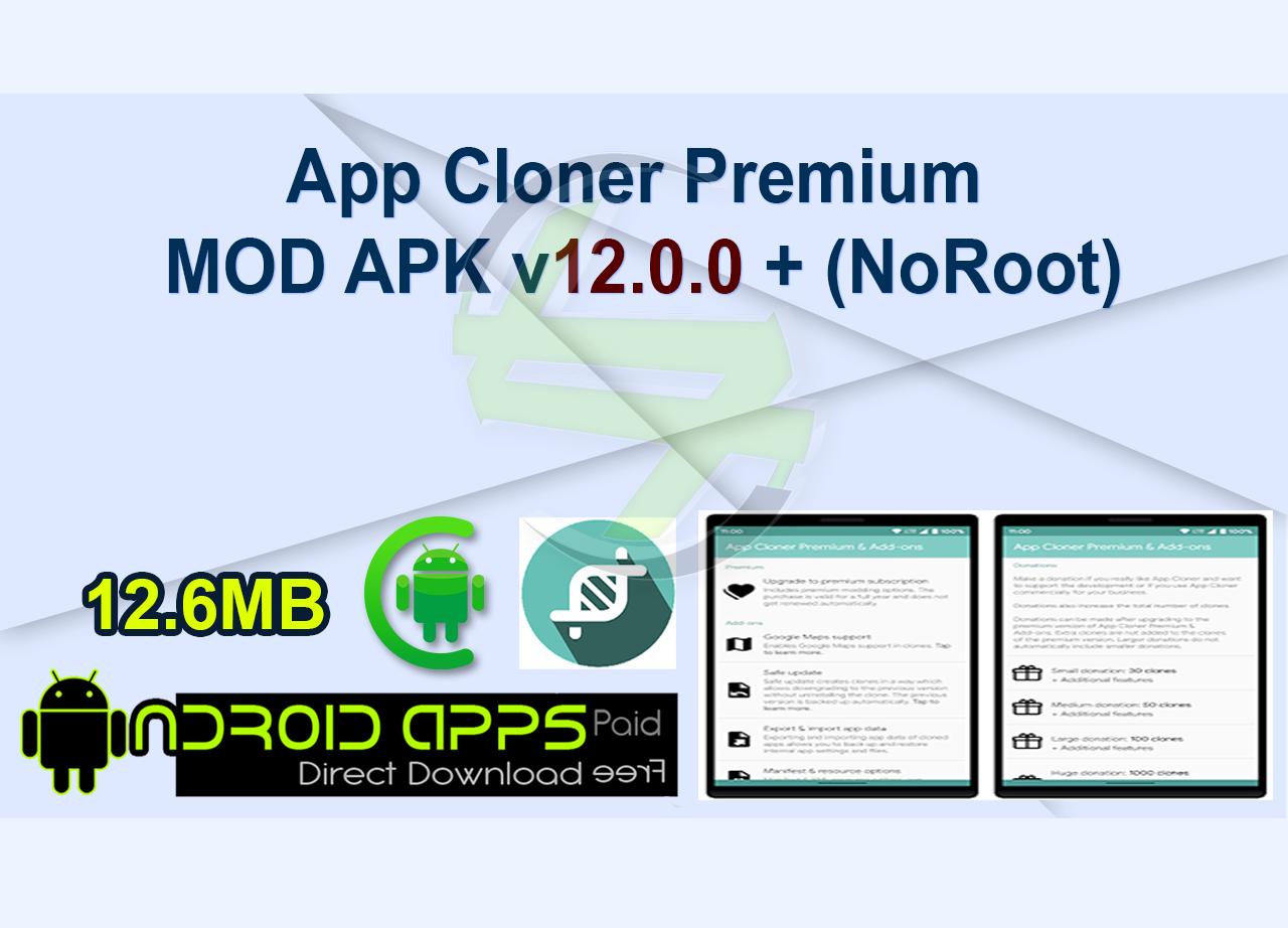 App Cloner Premium MOD APK v12.0.0 + (NoRoot)