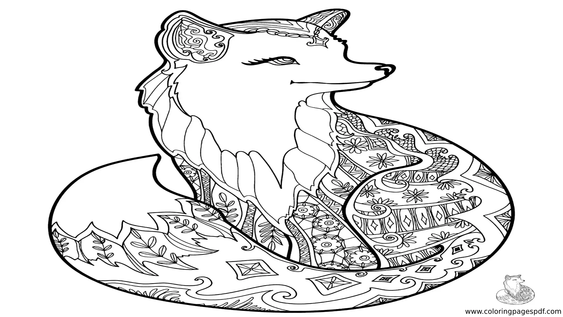 Coloring Pages Of A Fox Mandala