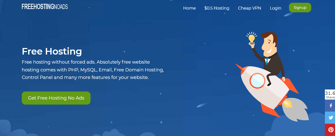 FreeHostingNoAds - Best Free Web Hosting