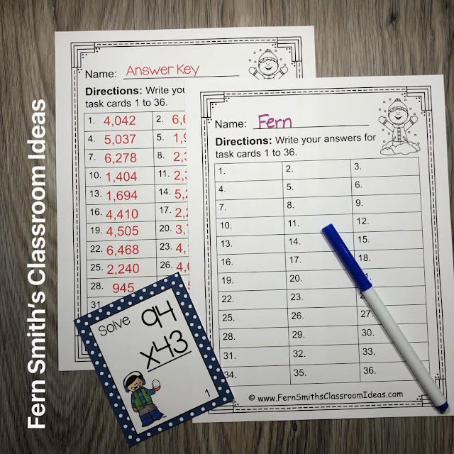 Click Here to Get These Winter Double Digit Multiplication Task Cards For Your Students TODAY!