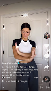 Distance dance TikTok video of Charlie D'amelio