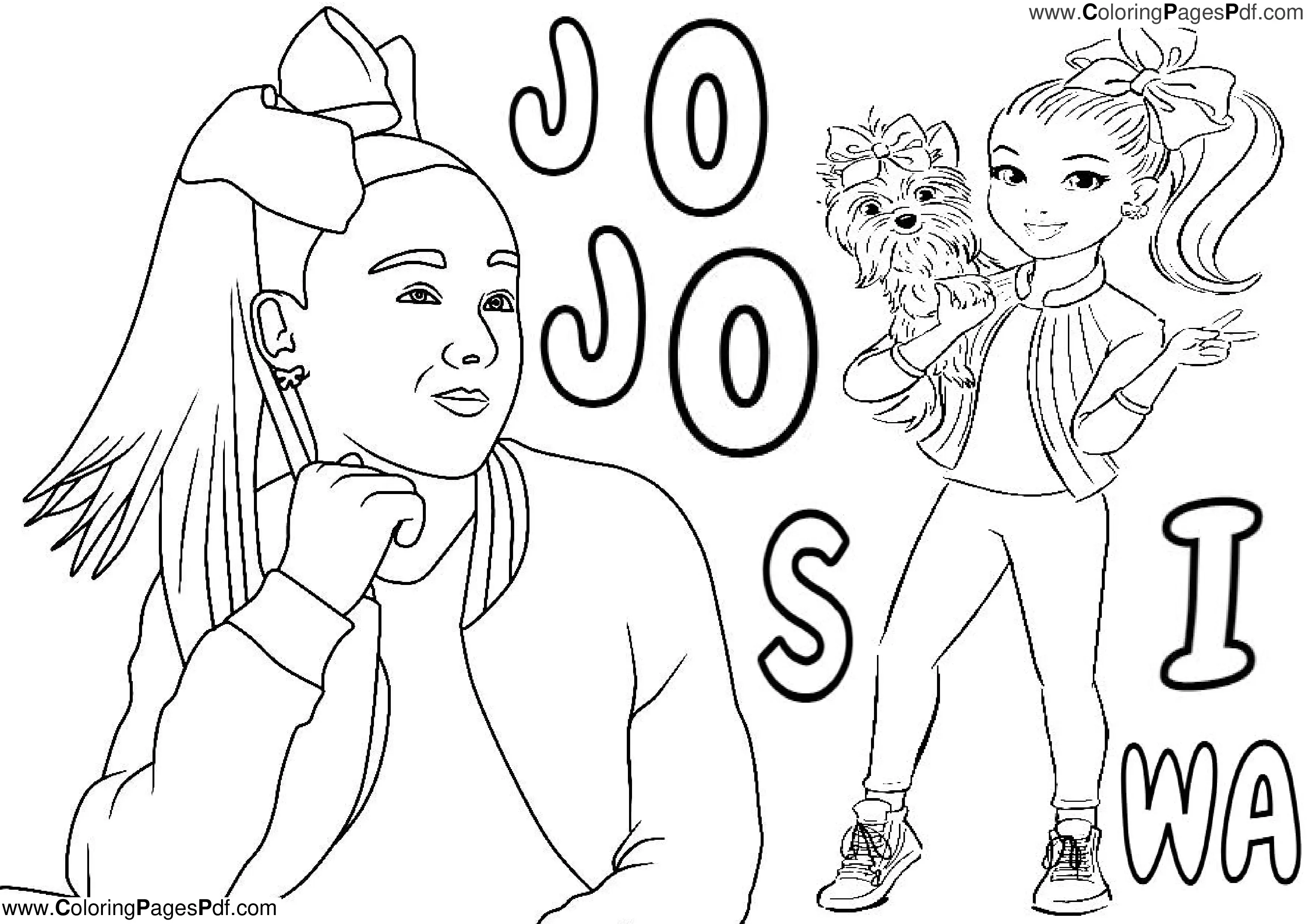 Jojo siwa coloring pages pdf