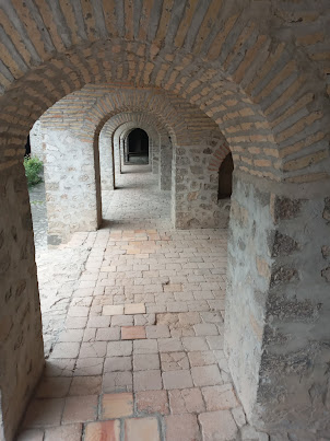 Passageway inside Lower Caravanserai which has rooms on yje wall boundary.