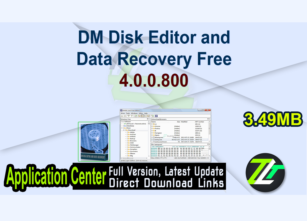 DM Disk Editor and Data Recovery Free 4.0.0.800
