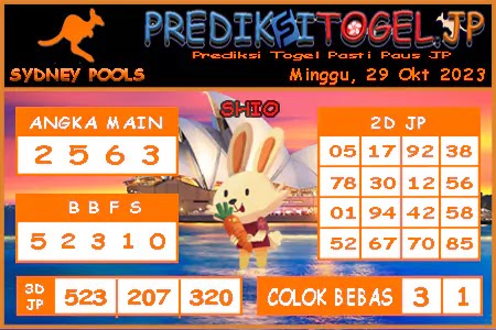 Prediksi Togel Sidney JP Minggu 29 Oktober 2023