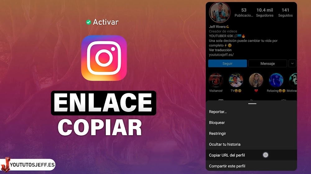 Copiar ENLACE de una CUENTA de Instagram 🟣