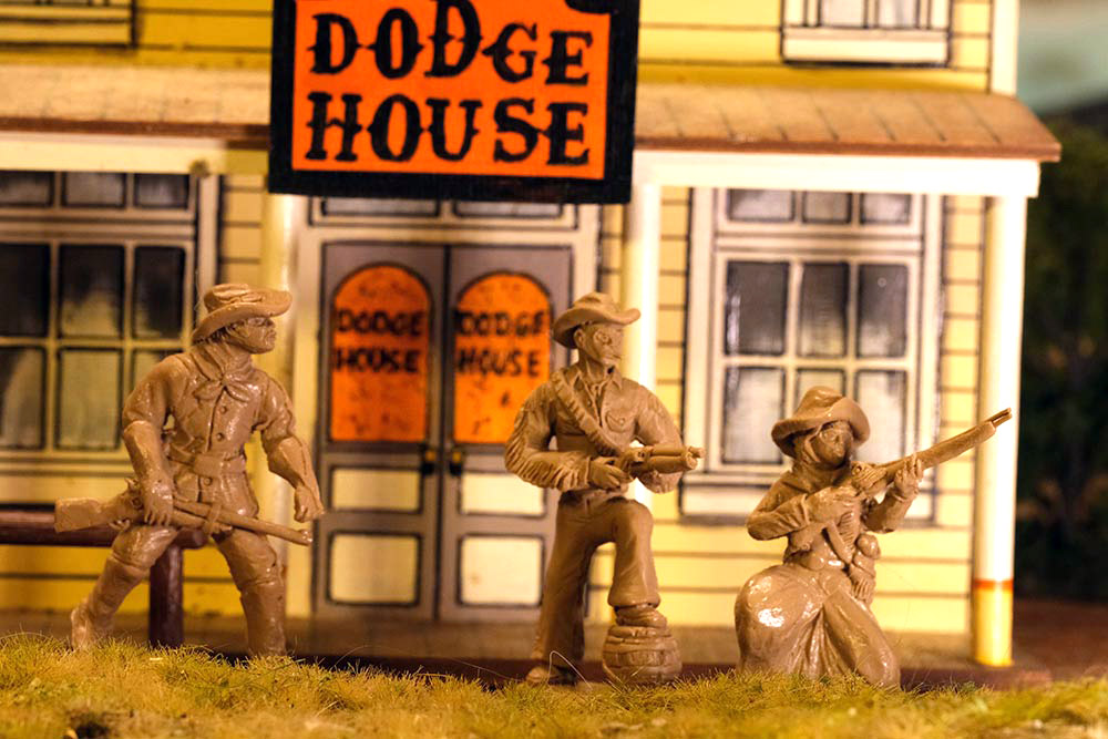 Tin Soldiers 54mm 1/32 Train robber Wild West Figurine Miniature WW-14 