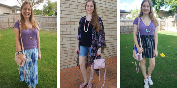 3 ways to wear rebecca minkoff darren messenger bag peony pink with purple awayfromblue