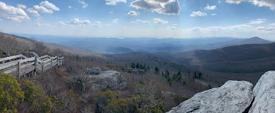 A picture taken of the view right near the wooden steps we took.