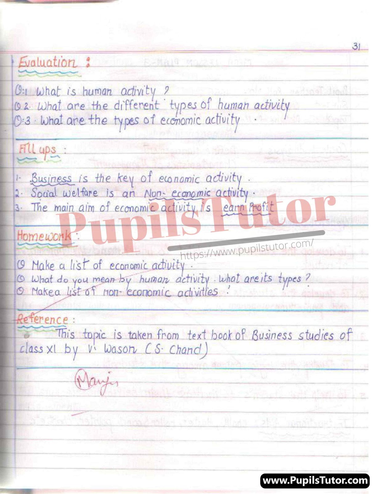 BED, DELED, BTC, BSTC, M.ED, DED And NIOS Teaching Of Commerce Innovative Digital Lesson Plan Format On Human Activities Topic For Class 9th, 10th, 11th, 12th  – [Page And Photo 4] – pupilstutor.com