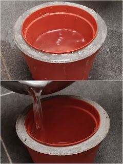 membuat pot semen
