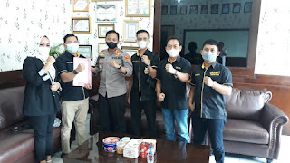  DPC Granat Memaparkan rencana kerja kepada Kapolres Lampung Utara. 