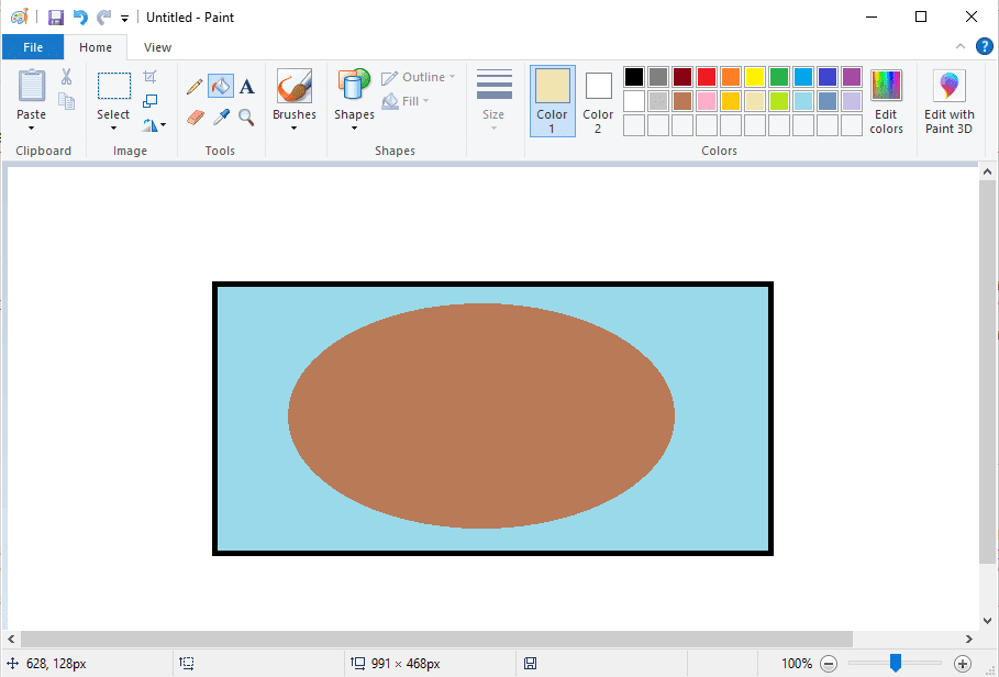 MS-Paint - Work Area (Canvas)