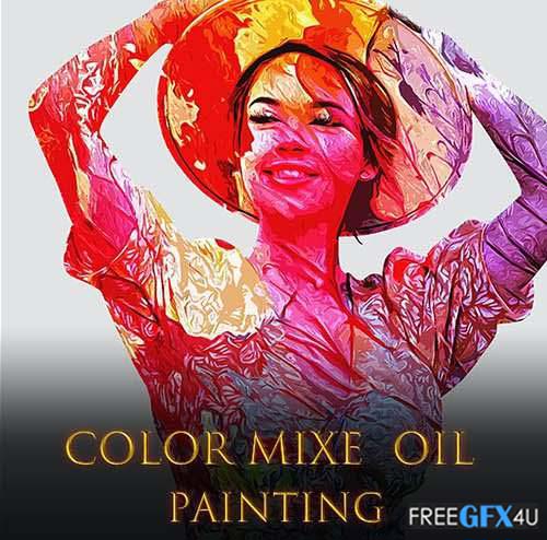 Graphicriver - Color Mixed Oil Painting Photoshop Action