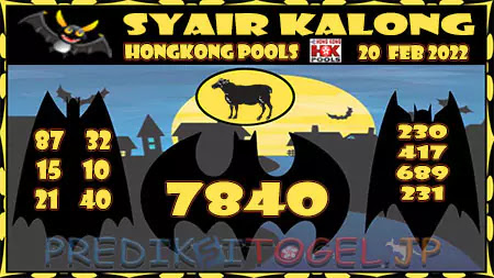 Syair Kalong HK Malam Ini 20-02-2022