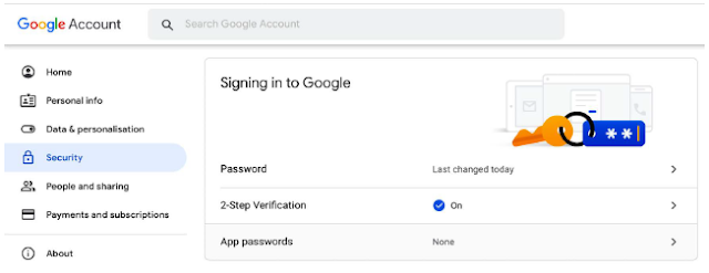 The Signing in to Google page for Google accounts