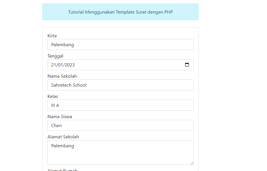 Form Surat