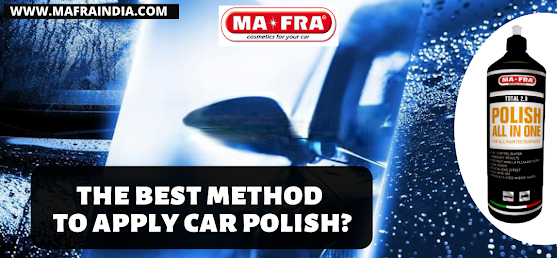 What is the best method to apply car polish?