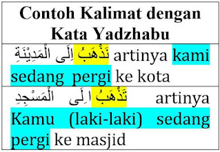 (يَذْهَبُ) Yadzhabu Artinya dan Contoh Kalimatnya