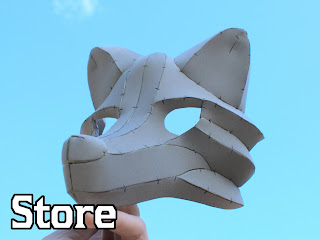 EVA Foam Wolf Fox Masquerade Mask Template