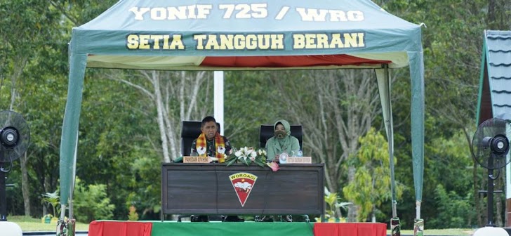 Pangdam Hasanuddin Menyambangi Yonif 725/Woroagi : Prajurit Harus Memiliki Kemampuan Bela Diri