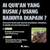 Alquran sudah rusak dan usang sebaiknya diapain?