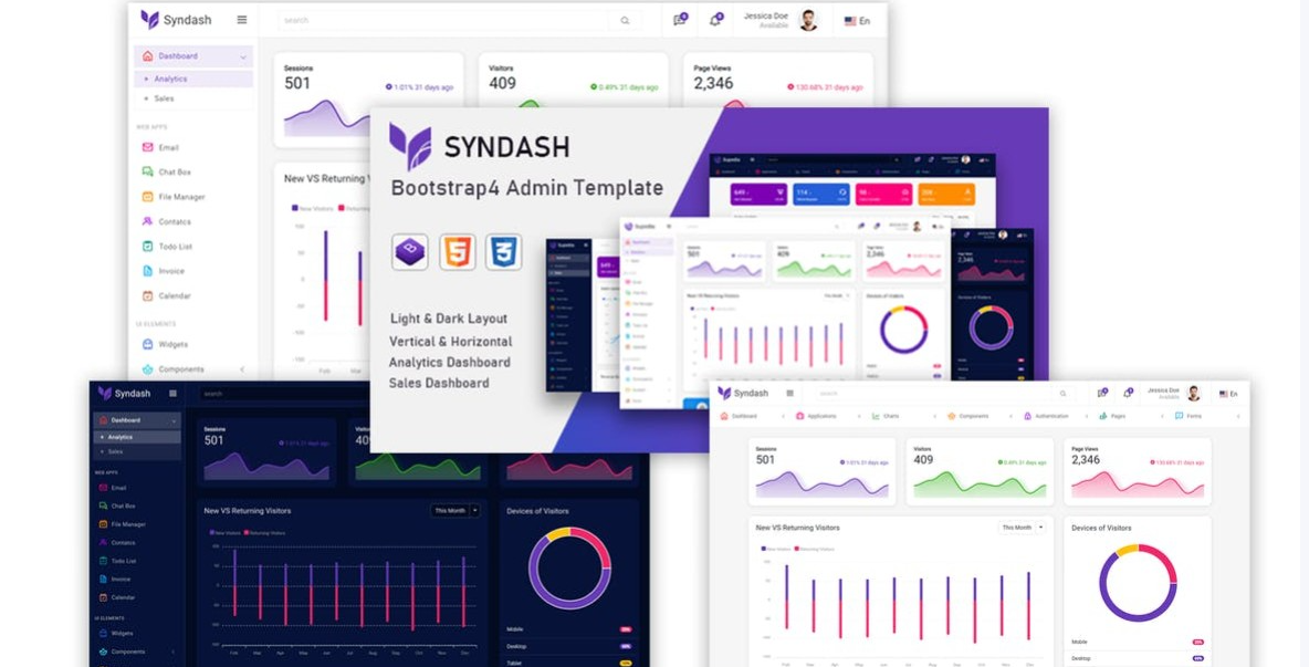 Syndash – Bootstrap4 Admin Template