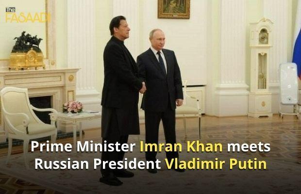 Prime Minister Imran Khan meets Russian President Vladimir Putin