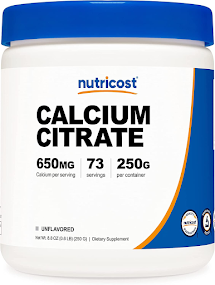 Nutricost Calcium Citrate Powder (250 Grams)