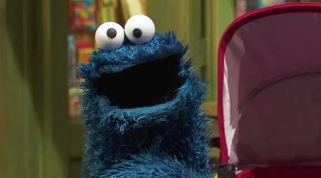 Blue Sesame Street Characters Cookie Monster