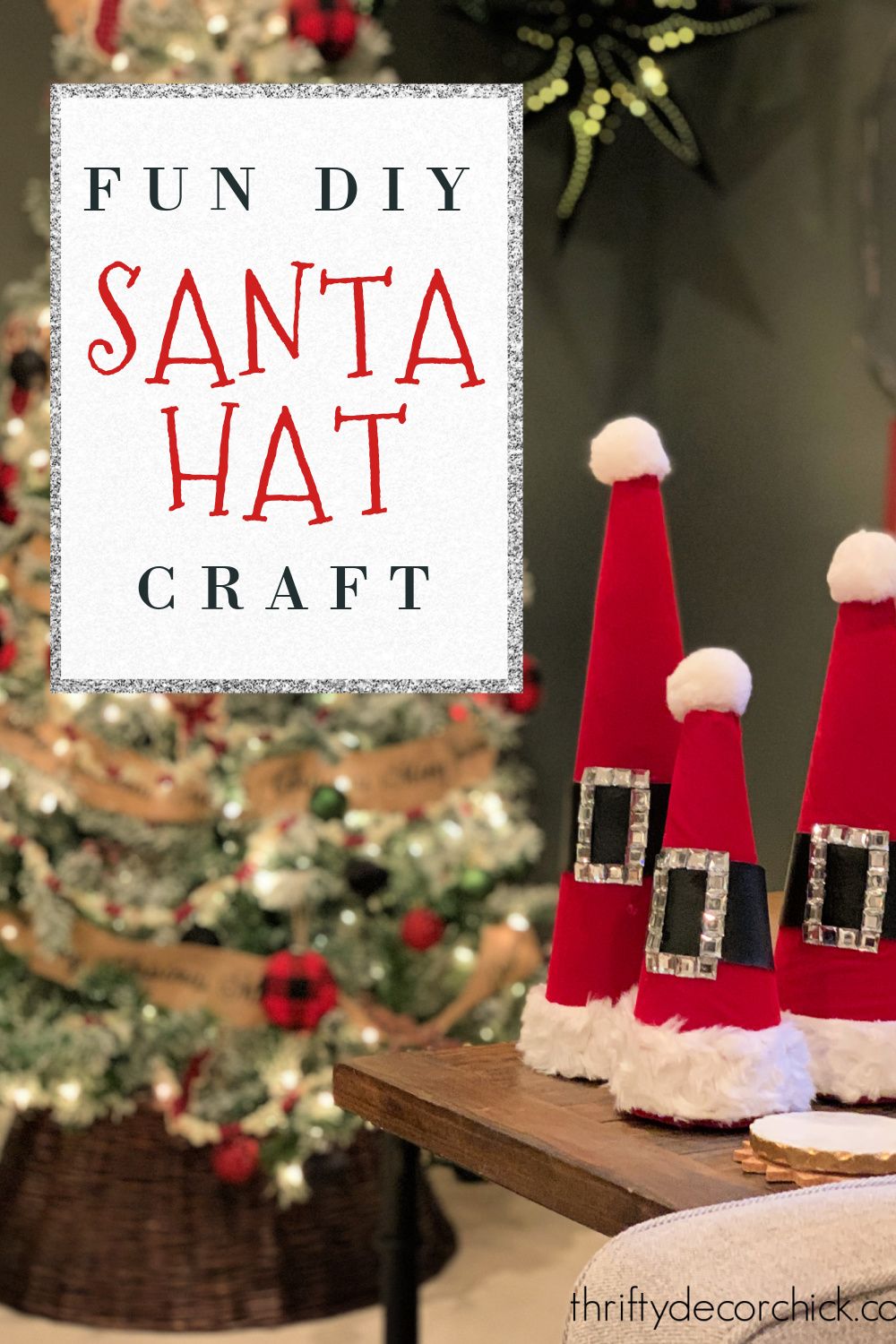 Santa cone hat craft